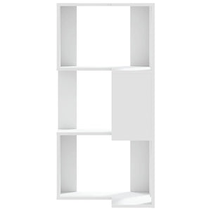 Βιβλιοθήκη Γωνιακή 3 Επ. Λευκή 50x50x102εκ Επεξ. Ξύλο - Pakobazaar
