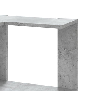 Βιβλιοθήκη Γωνιακή 3 Επ. Γκρι Σκυροδέμ. 50x50x102εκ Επεξ. Ξύλο