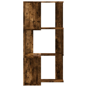 Βιβλιοθήκη Γωνιακή 3 Επ. Καπνιστή Δρυς 50x50x102εκ Επεξ. Ξύλο