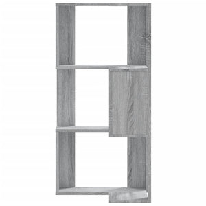 Βιβλιοθήκη Γωνιακή 3 Επ. Γκρι Sonoma 50x50x102εκ Επεξ. Ξύλο - Pakobazaar