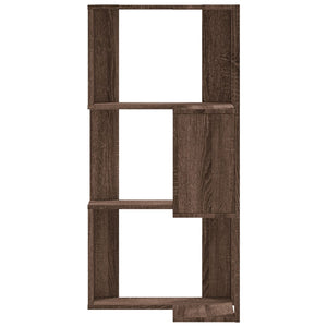 Βιβλιοθήκη Γωνιακή 3 Επ. Καφέ Δρυς 50x50x102εκ Επεξ. Ξύλο