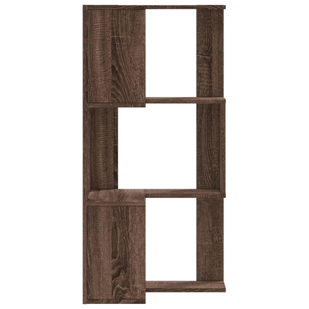 Βιβλιοθήκη Γωνιακή 3 Επ. Καφέ Δρυς 50x50x102εκ Επεξ. Ξύλο