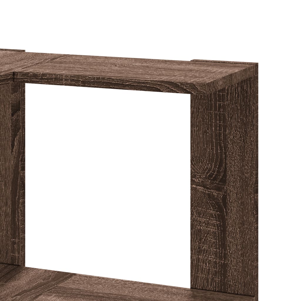 Βιβλιοθήκη Γωνιακή 3 Επ. Καφέ Δρυς 50x50x102εκ Επεξ. Ξύλο