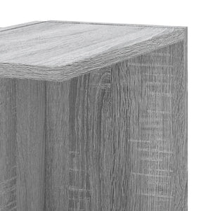 Γωνιακή Ραφιέρα Τοίχου Γκρι Sonoma 36,5x36,5x140 εκ Επεξ. Ξύλο