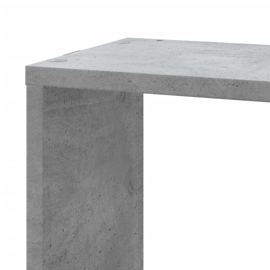Γωνιακή Ραφιέρα Τοίχου Γκρι Σκυρ. 45x45x147 εκ. Επεξ. Ξύλο
