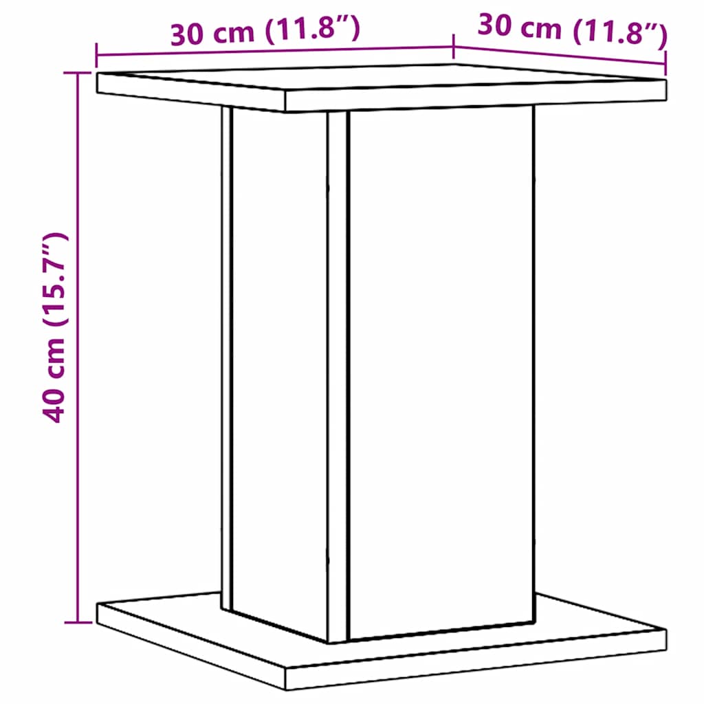 Βάσεις Ηχείων 2 τεμ. Αρτισιανή Δρυς 30x30x40 εκ. Επεξ. Ξύλο