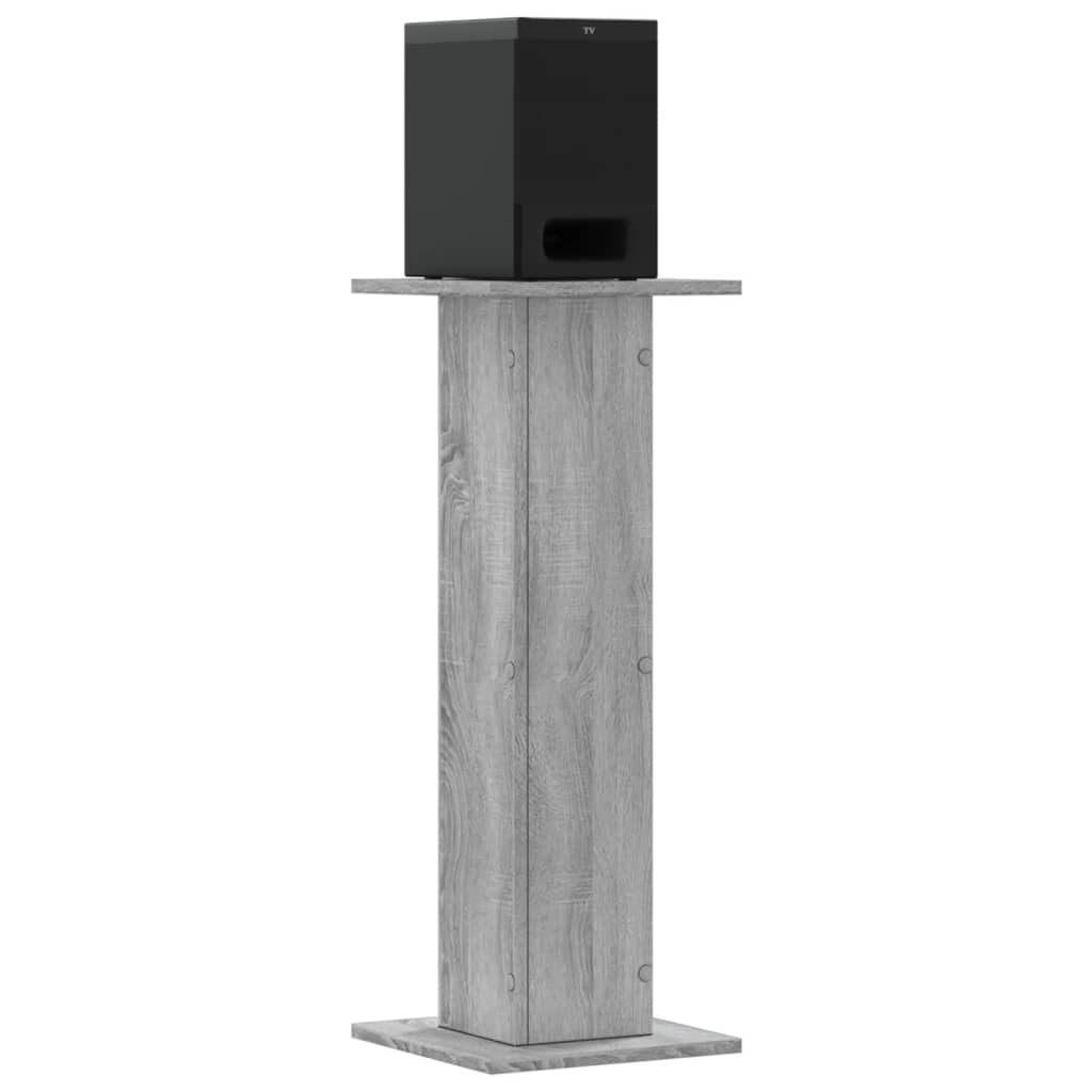 Βάσεις Ηχείων 2 Τεμ. Γκρι Sonoma 30x30x80εκ. Επεξεργασμένο Ξύλο