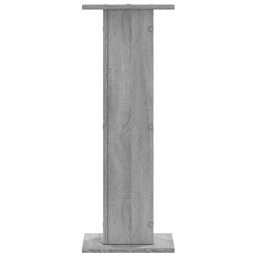 Βάσεις Ηχείων 2 Τεμ. Γκρι Sonoma 30x30x80εκ. Επεξεργασμένο Ξύλο