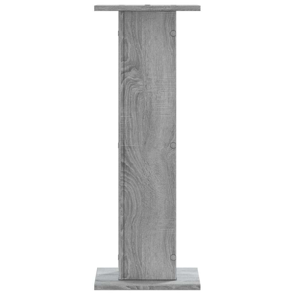 Βάσεις Ηχείων 2 Τεμ. Γκρι Sonoma 30x30x80εκ. Επεξεργασμένο Ξύλο