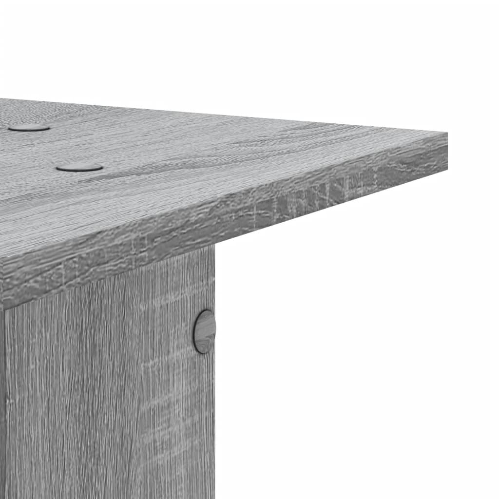 Βάσεις Ηχείων 2 Τεμ. Γκρι Sonoma 30x30x80εκ. Επεξεργασμένο Ξύλο