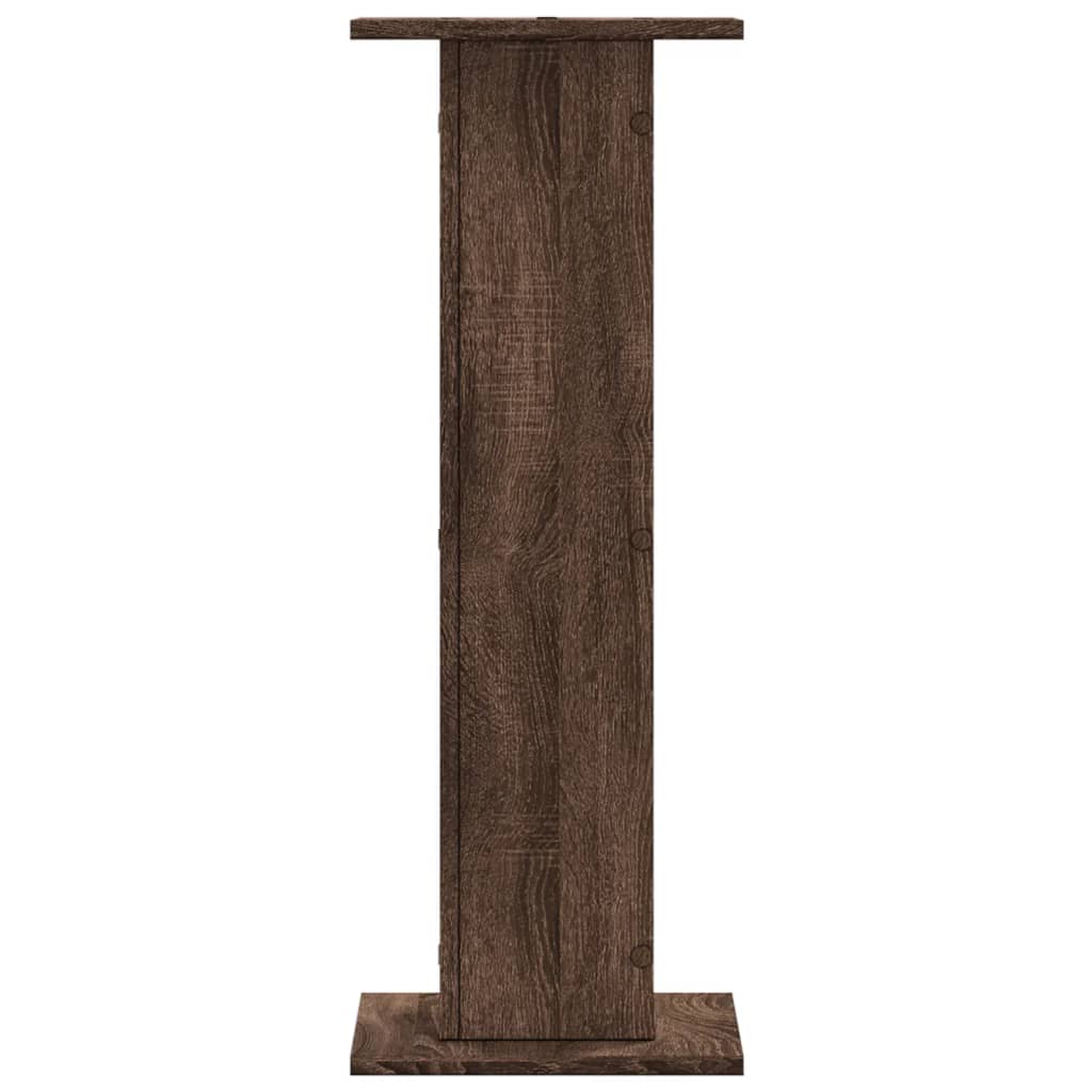 Βάσεις Ηχείων 2 Τεμ. Καφέ Δρυς 30x30x80 εκ. Επεξεργασμένο Ξύλο - Pakobazaar