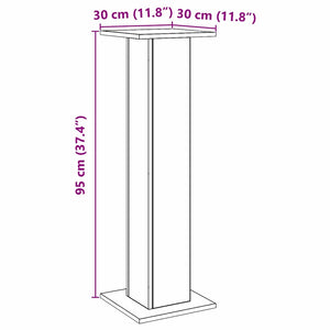 Βάσεις Ηχείων 2 τεμ. Αρτισιανή Δρυς 30x30x95 εκ. Επεξ. Ξύλο