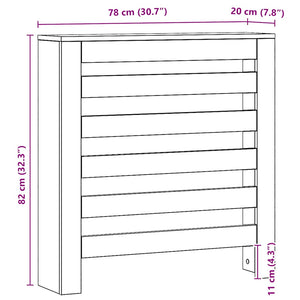 Κάλυμμα Καλοριφέρ Αρτισιανή Δρυς 78x20x82 εκ Επεξεργασμένο Ξύλο - Pakobazaar