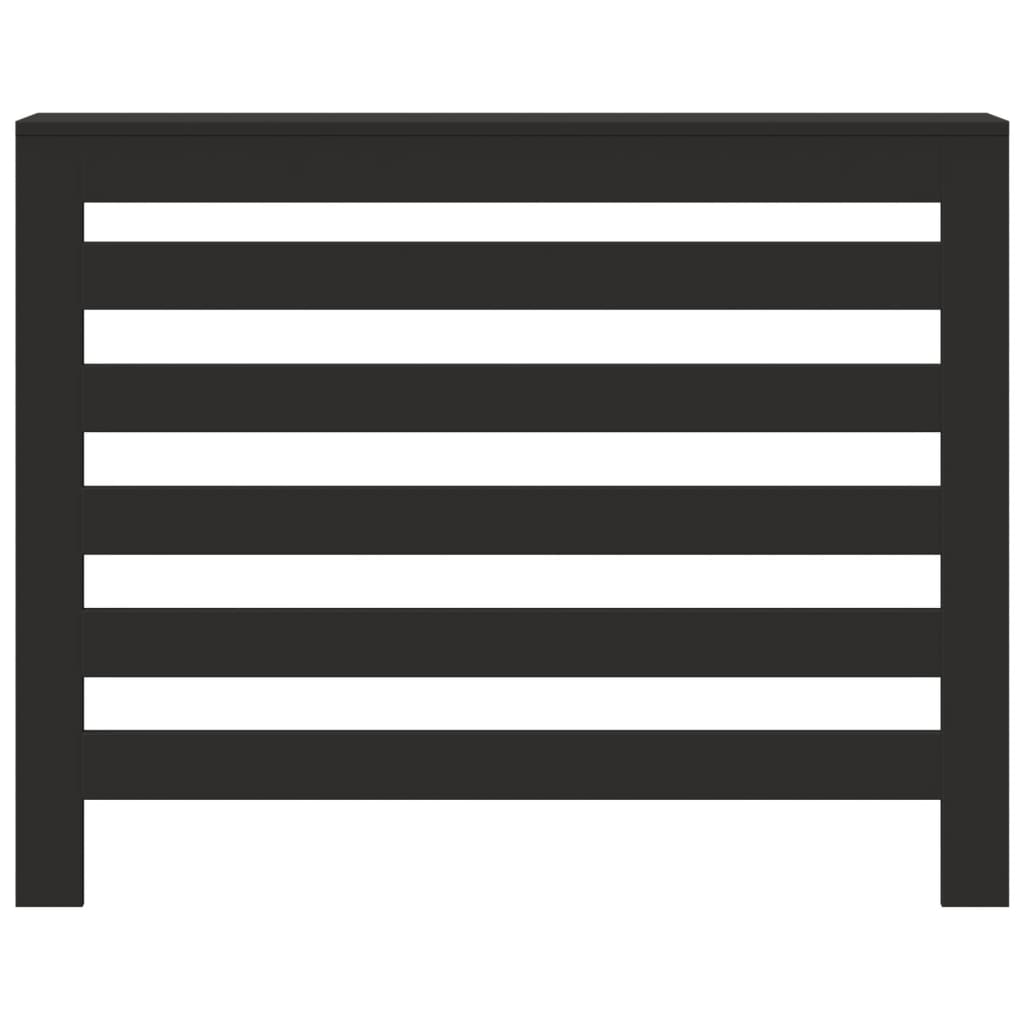 Κάλυμμα Καλοριφέρ Μαύρο 104x20x82 εκ. από Επεξεργασμένο Ξύλο - Pakobazaar