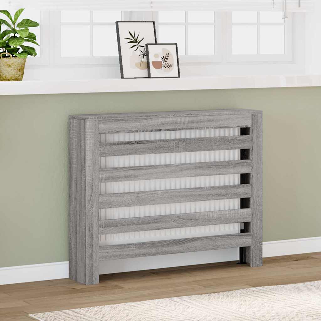 Κάλυμμα Καλοριφέρ Γκρι Sonoma 104x20x82εκ Επεξεργασμένο Ξύλο - Pakobazaar
