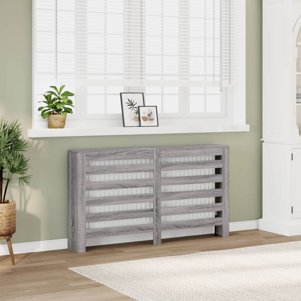 Κάλυμμα Καλοριφέρ Γκρι Sonoma 149x20x82 εκ Επεξεργασμένο Ξύλο