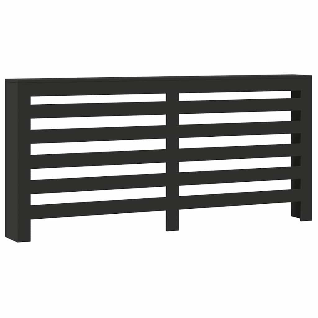 Κάλυμμα Καλοριφέρ Μαύρο 175x20x82 εκ. από Επεξεργασμένο Ξύλο