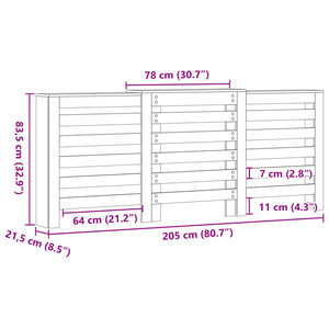 Κάλυμμα Καλοριφέρ Sonoma Δρυς 205x21,5x83,5εκ. Επεξ. Ξύλο - Pakobazaar