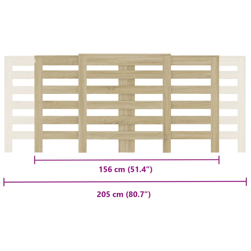 Κάλυμμα Καλοριφέρ Sonoma Δρυς 205x21,5x83,5εκ. Επεξ. Ξύλο - Pakobazaar