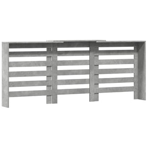 Κάλυμμα Καλοριφέρ Γκρι Σκυροδέματος 205x21,5x83,5εκ. Επεξ. Ξύλο