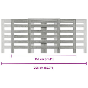 Κάλυμμα Καλοριφέρ Γκρι Sonoma 205x21,5x83,5 εκ Επεξ. Ξύλο