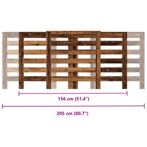 Κάλυμμα Καλοριφέρ Όψη Παλαιού Ξύλου 205x21,5x83,5εκ. Επεξ. Ξύλο