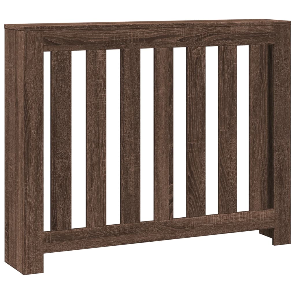 Κάλυμμα Καλοριφέρ Καφέ Δρυς 104x20x82 εκ. Επεξεργασμένο Ξύλο