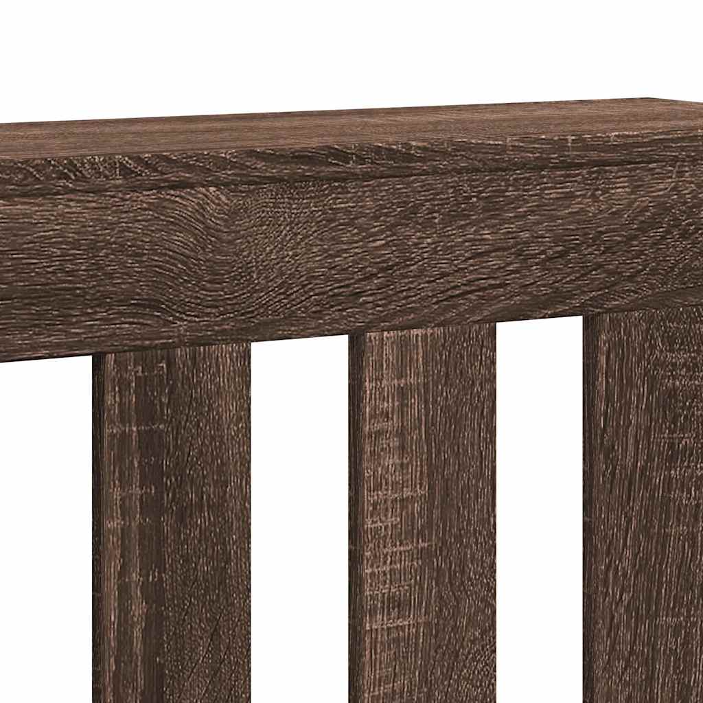 Κάλυμμα Καλοριφέρ Καφέ Δρυς 149x20x82 εκ. Επεξεργασμένο Ξύλο