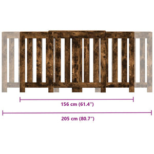Κάλυμμα Καλοριφέρ Καπνιστή Δρυς 205x21,5x83,5 εκ. Επεξ. Ξύλο - Pakobazaar