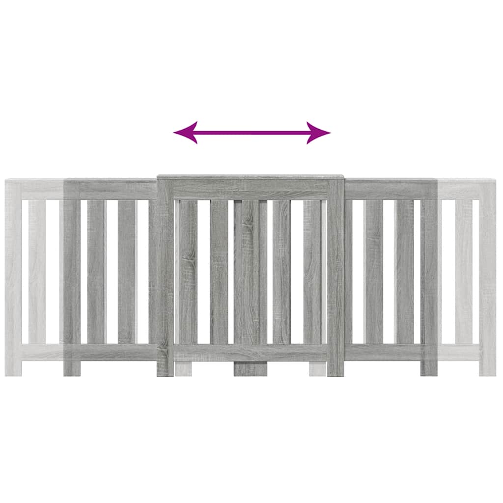 Κάλυμμα Καλοριφέρ Γκρι Sonoma 205x21,5x83,5 εκ Επεξ. Ξύλο