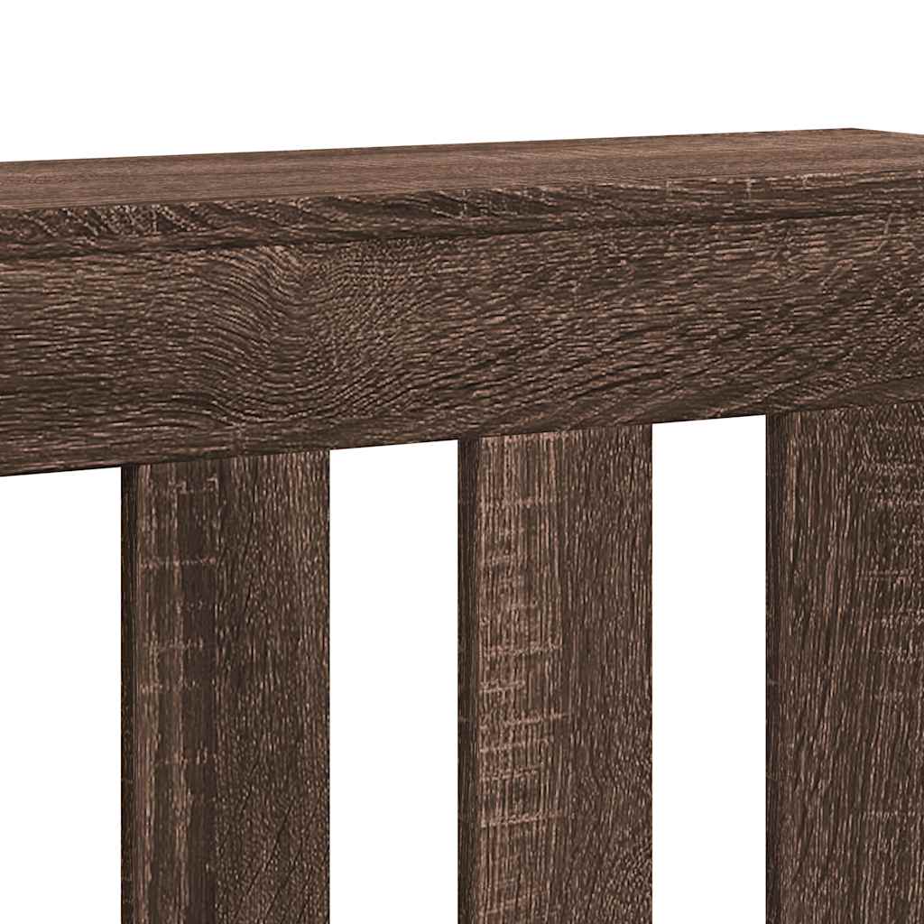 Κάλυμμα Καλοριφέρ Καφέ Δρυς 205x21,5x83,5εκ. Επεξεργασμένο Ξύλο - Pakobazaar