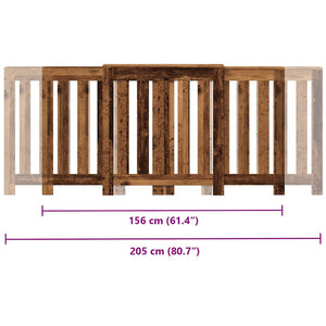 Κάλυμμα Καλοριφέρ Όψη Παλαιού Ξύλου 205x21,5x83,5εκ. Επεξ. Ξύλο - Pakobazaar