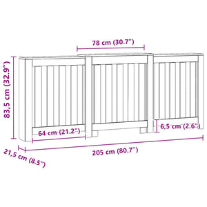 Κάλυμμα Καλοριφέρ Αρτισιανή Δρυς 205x21,5x83,5 εκ Επεξ. Ξύλο - Pakobazaar