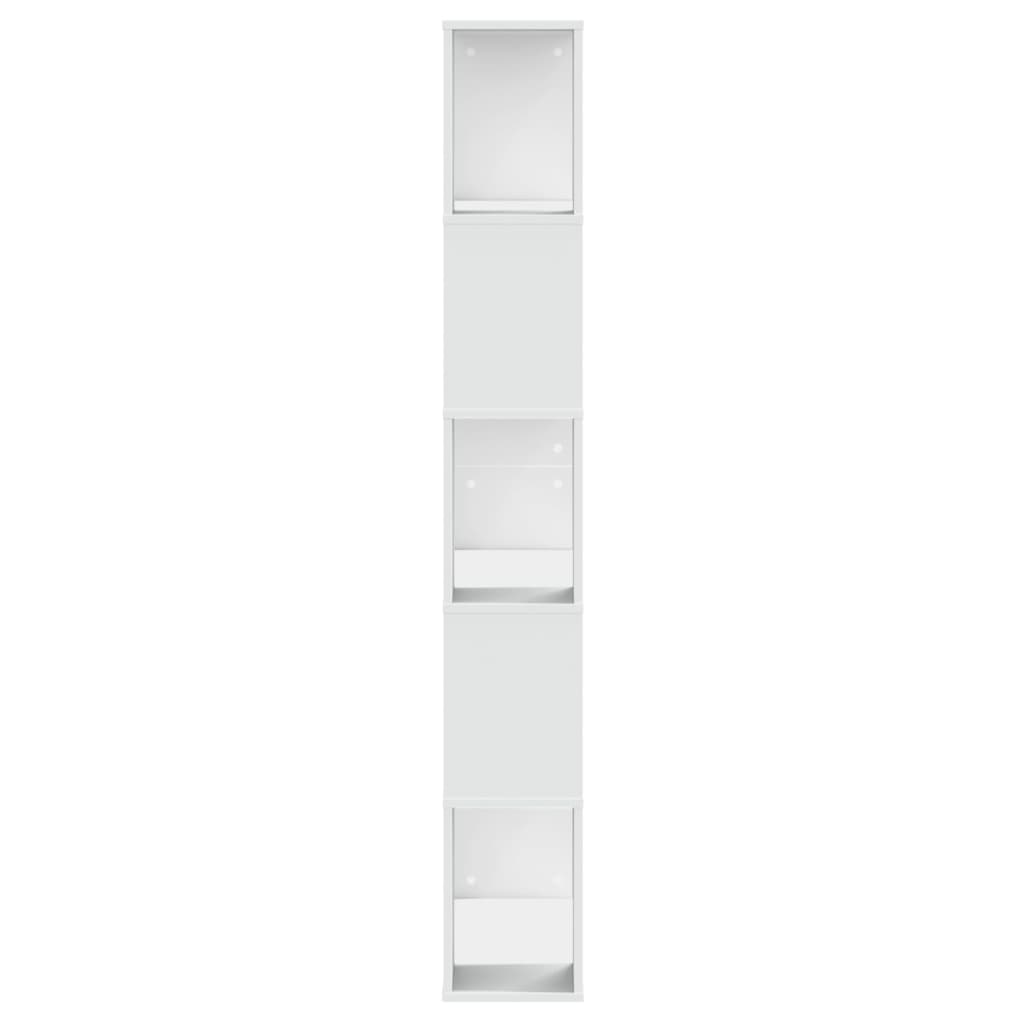Βιβλιοθήκη 5 Επιπέδων Λευκή 80,5x23,5x162,5 εκ. Επεξεργ. Ξύλο - Pakobazaar
