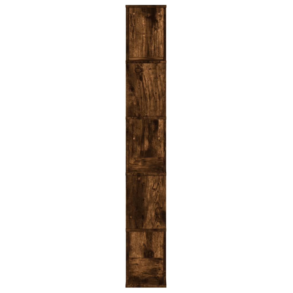 Βιβλιοθήκη 5 Επιπέδων Καπνιστή Δρυς 80,5x23,5x162,5 Επεξ. Ξύλο - Pakobazaar