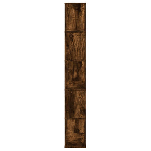Βιβλιοθήκη 5 Επιπέδων Καπνιστή Δρυς 80,5x23,5x162,5 Επεξ. Ξύλο