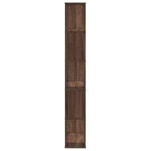 Βιβλιοθήκη 5 Επιπέδων Καφέ Δρυς 80,5x23,5x162,5εκ Επεξεργ. Ξύλο