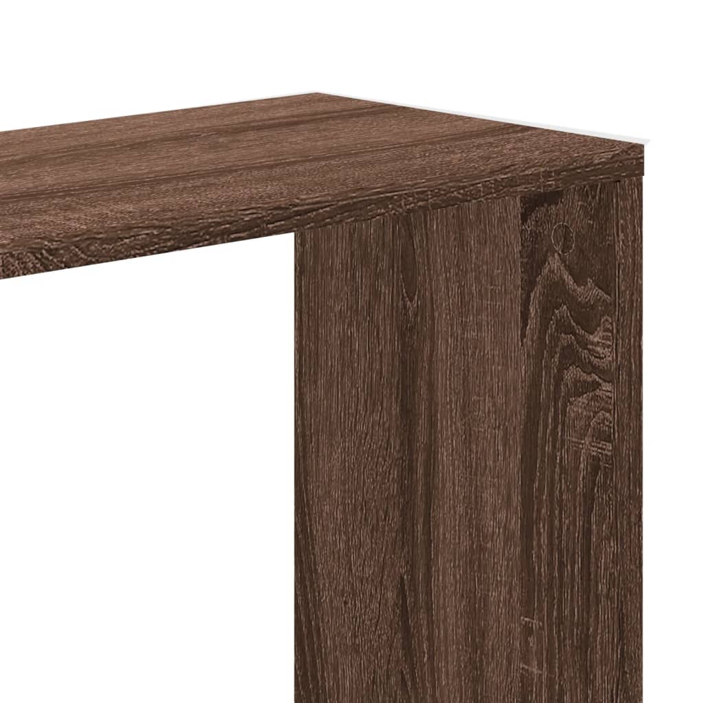 Βιβλιοθήκη 5 Επιπέδων Καφέ Δρυς 80,5x23,5x162,5εκ Επεξεργ. Ξύλο