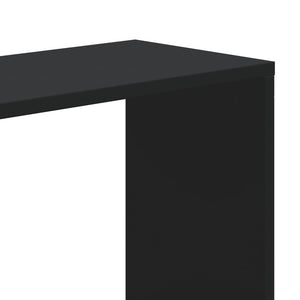 Βιβλιοθήκη 5 Επιπέδων Μαύρη 45x23,5x162,5 εκ. Επεξεργ. Ξύλο