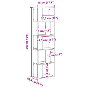 Βιβλιοθήκη 5Επιπέδων Sonoma Δρυς 45x23,5x162,5εκ. Επεξεργ. Ξύλο - Pakobazaar