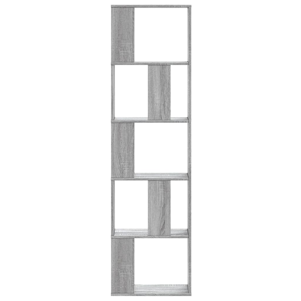 Βιβλιοθήκη 5 Επιπέδων Γκρι Sonoma 45x23,5x162,5 εκ. Επεξ. Ξύλο
