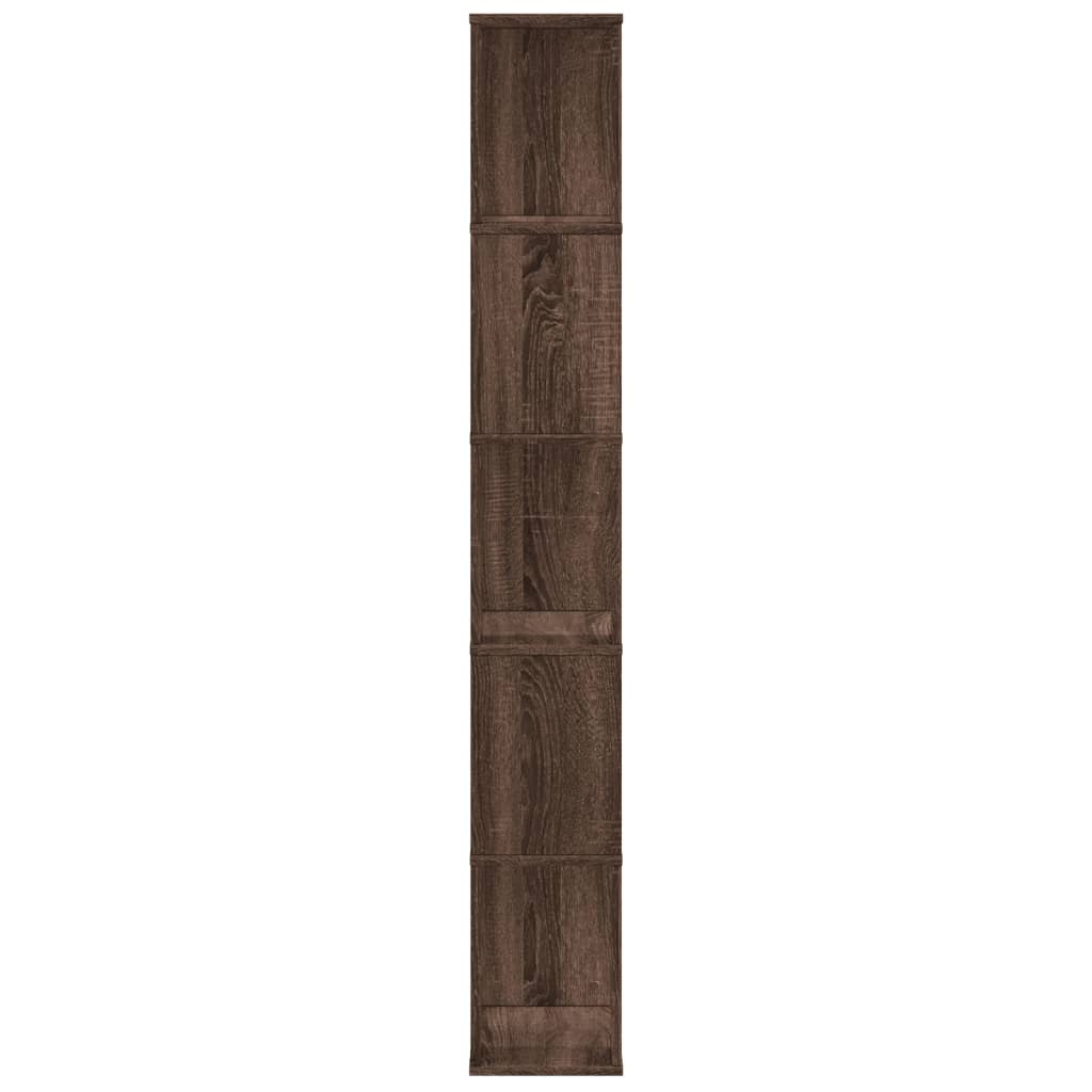 Βιβλιοθήκη 5 Επιπέδων Καφέ Δρυς 45x23,5x162,5 εκ. Επεξεργ. Ξύλο - Pakobazaar