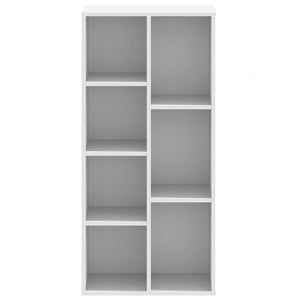 Βιβλιοθήκη Λευκή 50x25x105 εκ. από Επεξεργασμένο Ξύλο - Pakobazaar