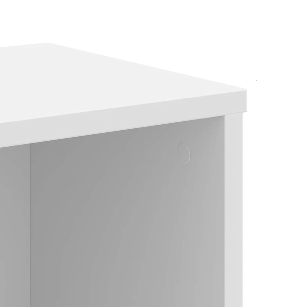 Βιβλιοθήκη Λευκή 50x25x105 εκ. από Επεξεργασμένο Ξύλο - Pakobazaar