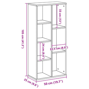 Βιβλιοθήκη Sonoma Δρυς 50x25x105 εκ. από Επεξεργασμένο Ξύλο - Pakobazaar