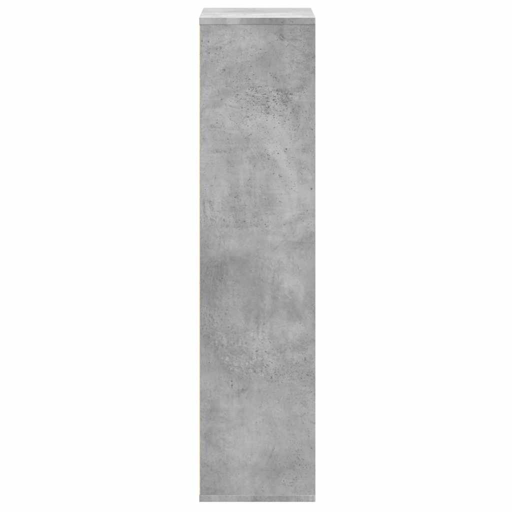 Βιβλιοθήκη Γκρι Σκυροδέματος 50x25x105 εκ. Επεξεργ. Ξύλο