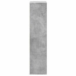 Βιβλιοθήκη Γκρι Σκυροδέματος 50x25x105 εκ. Επεξεργ. Ξύλο