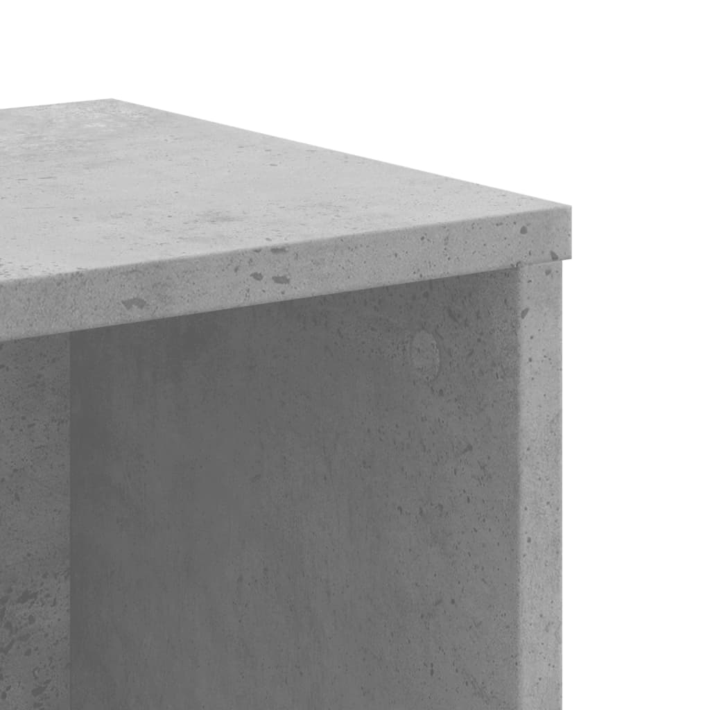 Βιβλιοθήκη Γκρι Σκυροδέματος 50x25x105 εκ. Επεξεργ. Ξύλο