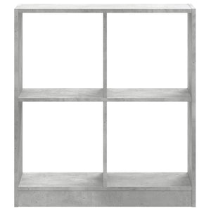 Βιβλιοθήκη Γκρι Σκυροδέματος 68,5x32x75 εκ. Επεξεργ. Ξύλο - Pakobazaar