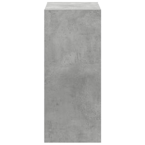 Βιβλιοθήκη Γκρι Σκυροδέματος 68,5x32x75 εκ. Επεξεργ. Ξύλο - Pakobazaar